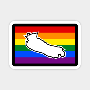 Gabriola Island Pride - Rainbow Pride Flag - LGBTQ - Gabriola Island Magnet