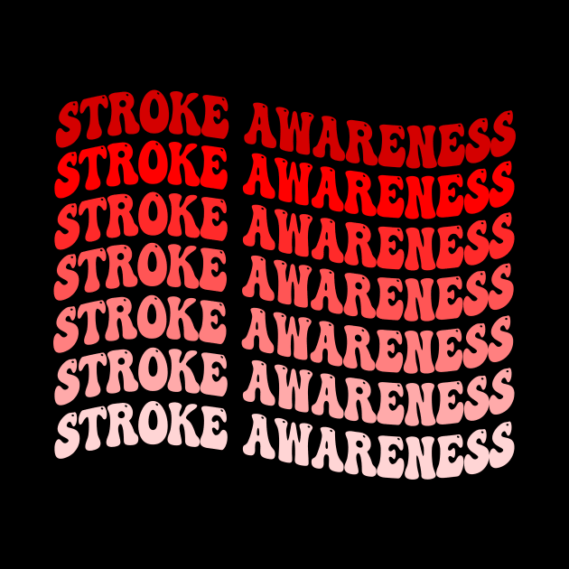 Funny Red Ribbon Brain Attack Awareness Stroke Awareness T-shirt by drag is art