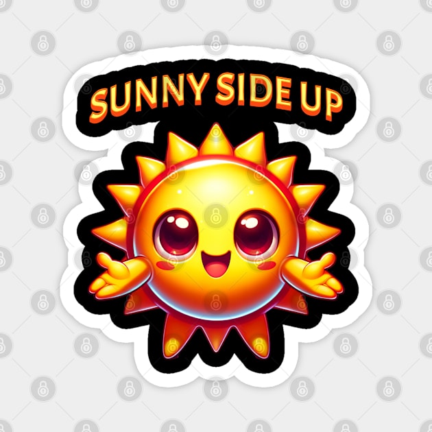 Sunny Side Up Smiling Sun Magnet by JoeStylistics