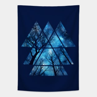 Geometric Night Sky for Astronomers, Star Gazers, Campers Tapestry