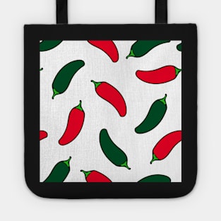 Jalapeno Red and Green Hot Peppers Tote