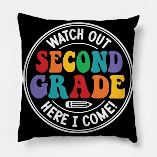 Second Grade Rainbow Girls Boys Teacher Team 2nd Grade Squad Pillow