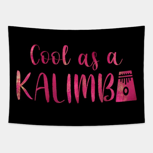 Cool as a Kalimba w graphic (pink) Tapestry by Mint Forest