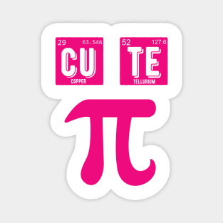 Cute Pie Pi Day Cutie Math Periodic Table Pink math teacher Magnet