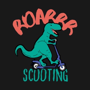 Funny E-Scooter, Dino Driving Scooter T-Shirt