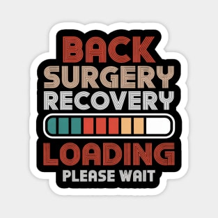 Back Surgery Recovery Loading Please Wait, Spinal Surgery Magnet