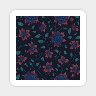 floral pattern design, flower art Magnet