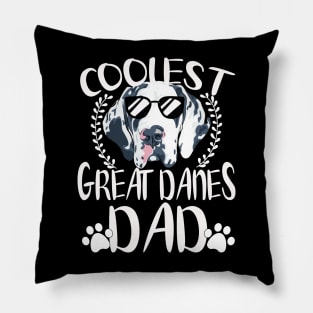 Glasses Coolest Great Danes Dog Dad Pillow