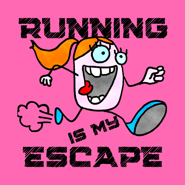 Running Is My Escape ( Cartoon Art ) by Dreanpitch