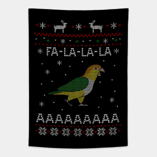 FA LA LA Ugly Christmas White bellied Caique Tapestry