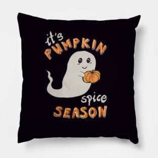 It's pumpkin spice season cute ghost and pumpkin Pillow