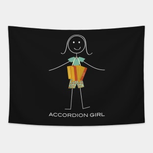 Funny Womens Button Accordion Design Tapestry