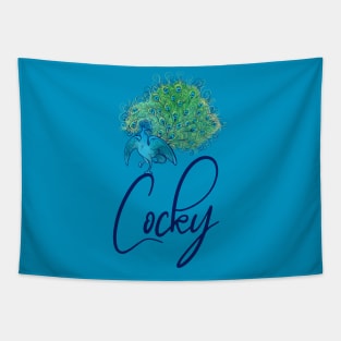 Cocky Peacock Tapestry