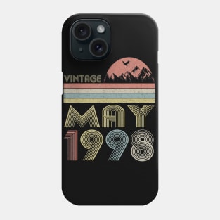 Born in May 1998 Vintage Retro 21st Birthday Gift Phone Case