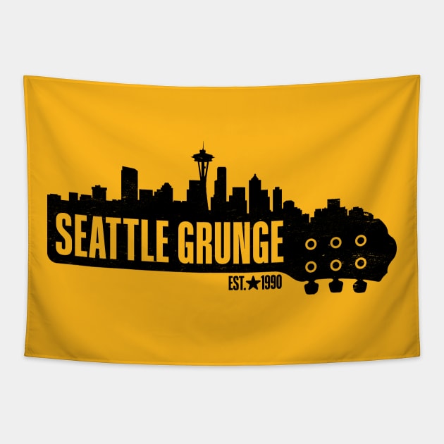 Seattle Grunge Music Tapestry by TwistedCharm