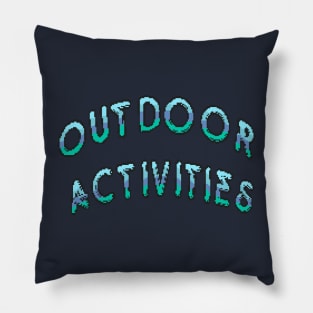 Outdoor Activities (Blue) Pillow