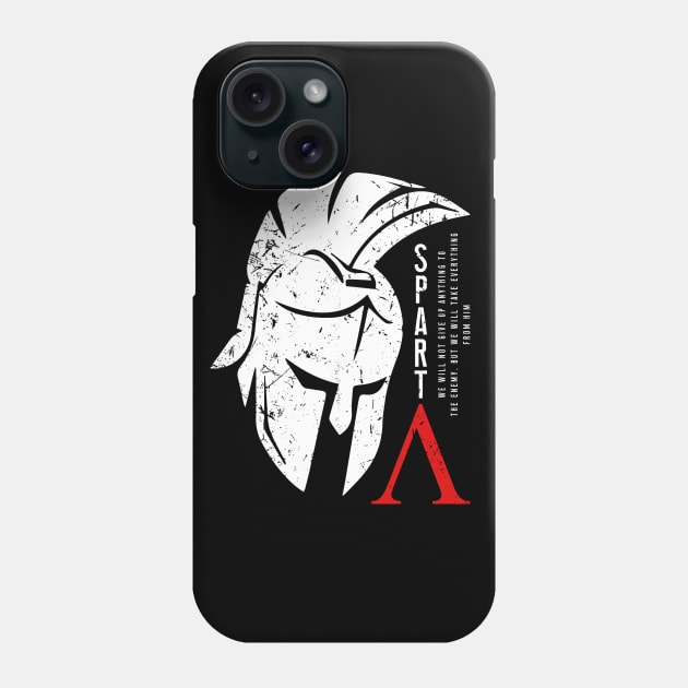 The motto of the Spartans Phone Case by Lolebomb