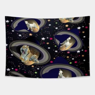 Galaxy of animals Tapestry