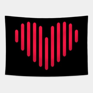 Love Heart Minimalistic Techno Style Valentine's Day Gift Tapestry