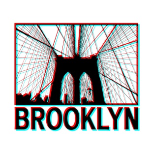 Retro 3D Glasses Style - Brooklyn NY T-Shirt