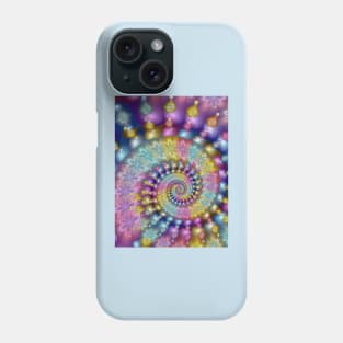 iridescent spiral fractal Phone Case