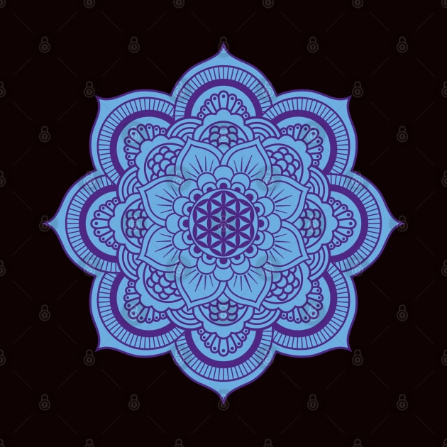 Blue Mandala (flower of life) by CreativePhil