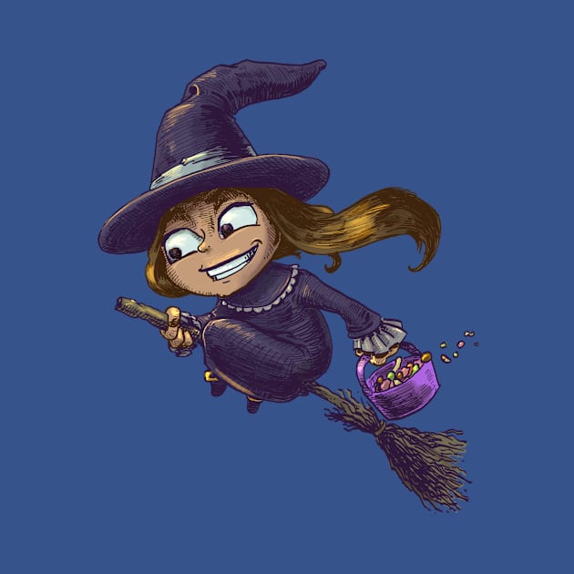 Halloween cute witch trick or treat by Carlos CD