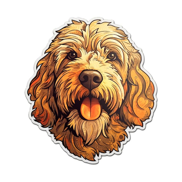 Doodle Delight - Cute Goldendoodle Artwork by InTrendSick