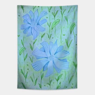 Chicory Flowers in the grass Tapestry