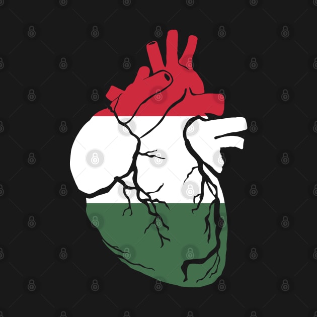 Hungarian flag heart by Bun Art Store