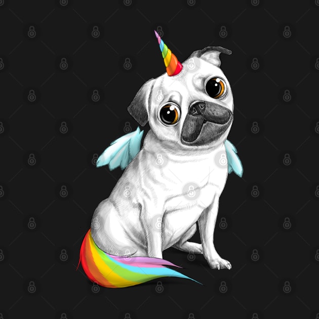 Pug unicorn by NikKor