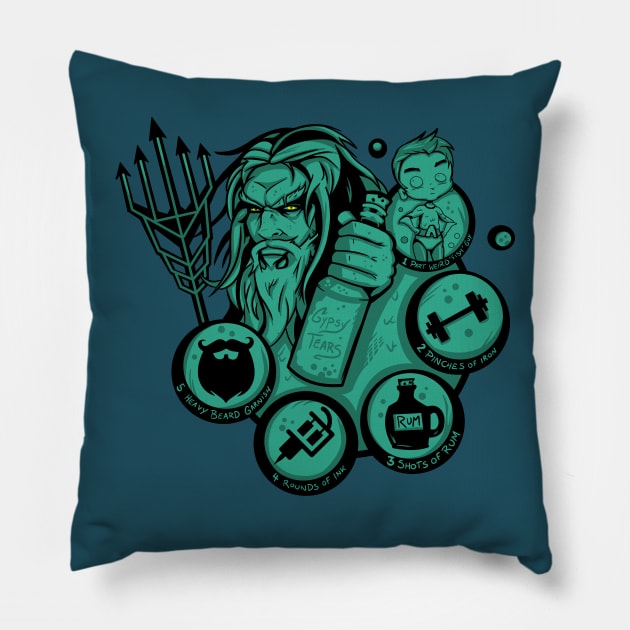 Gypsy Tears Pillow by Grumpy Cartoonist