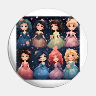 Princesses Pattern 3 Pin