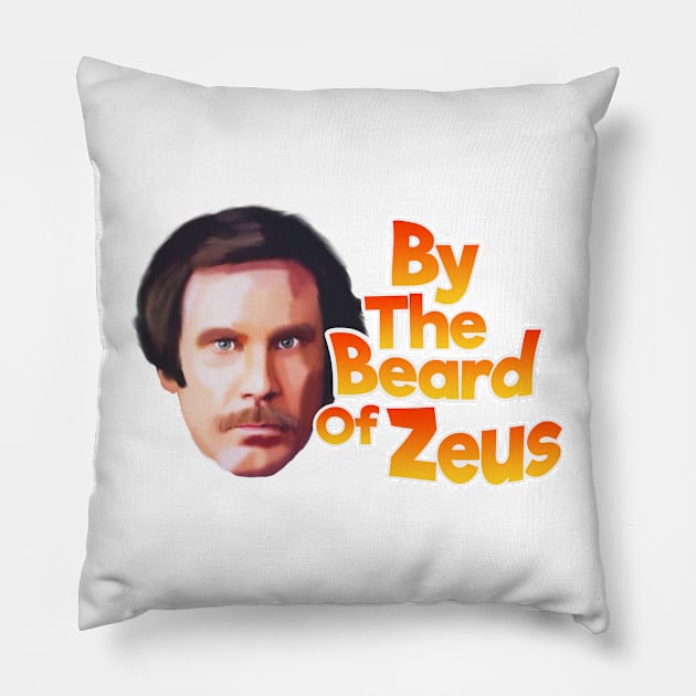 By the beard of Zeus Funny quote Pillow by therustyart