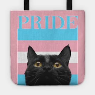 Vintage Black Cat Transgender Pride Tote