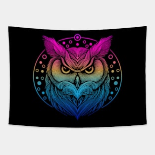 Owl Sketch RGB Tapestry