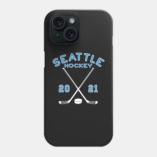 Seattle Hockey Sticks Puck 20 21 First Season Inagural Phone Case