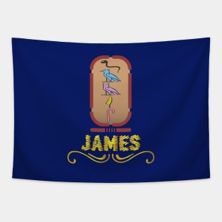 JAMES-American names in hieroglyphic letters-James, name in a Pharaonic Khartouch-Hieroglyphic pharaonic names Tapestry