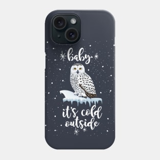 Winter nights snowy owl, winter forest in the nights, perfect for natura Phone Case