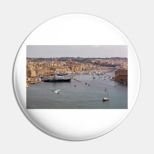 View to the medieval city of Birgu (Vittoriosa), Malta Pin