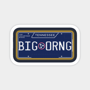 TN License Plate- BIG ORNG Magnet