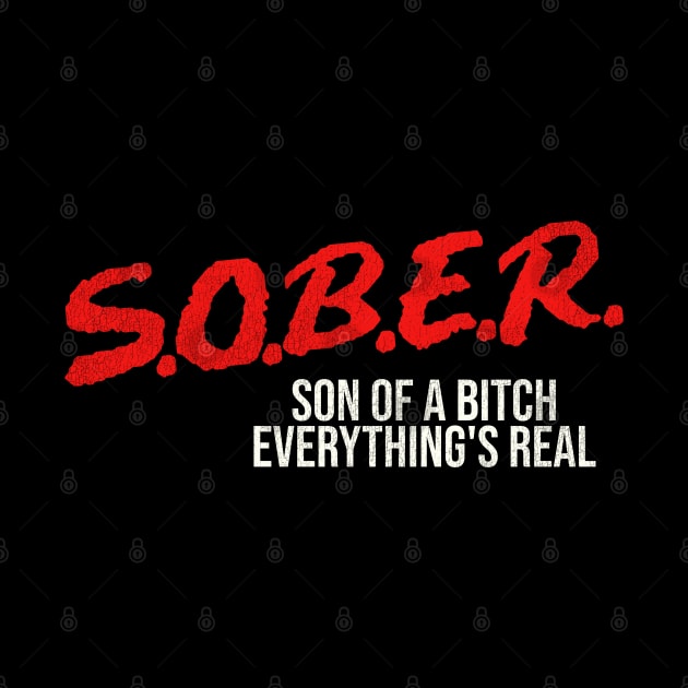 SOBER Son of a Bitch Everything's Real by darklordpug