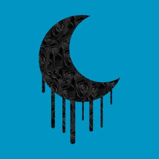 Black Rose Moon (blue) T-Shirt