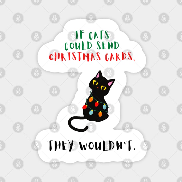 Black Cat Christmas Magnet by reesea