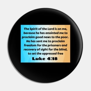 Bible Verse Luke 4:18 Pin