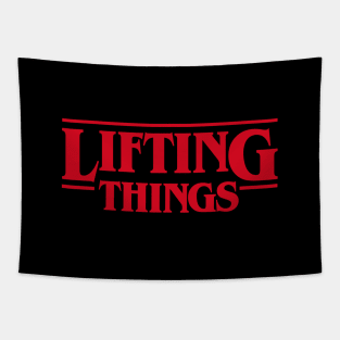 Lifting Things funny gym weightlifting workout Tapestry