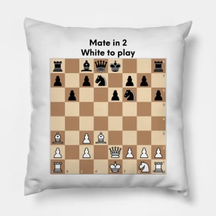 Chess puzzle. Mate in 2. White to play Pillow