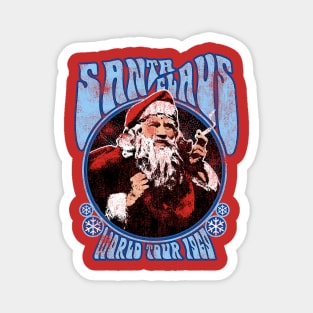 Smoking Santa Claus World Tour 1969 Vintage Woodstock Christmas Concert Magnet