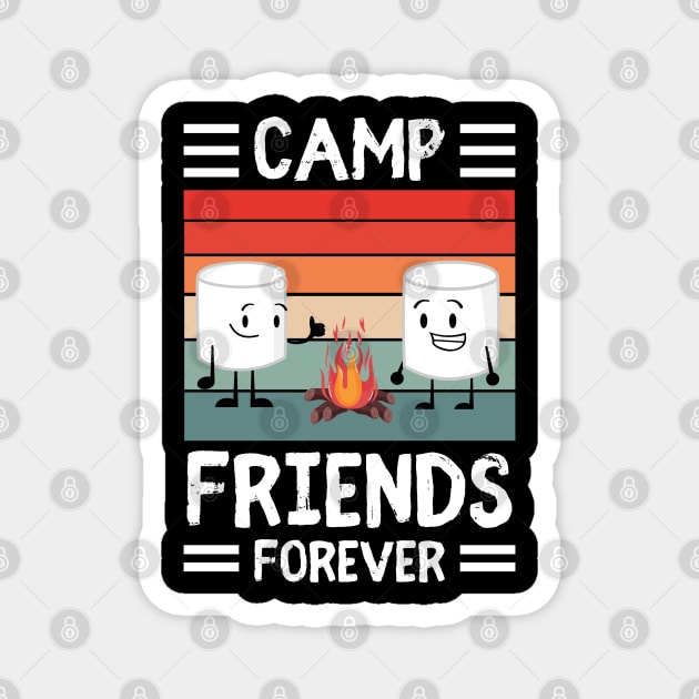 Camp Friends Forever Funny Roasted S'mores Magnet by JustBeSatisfied