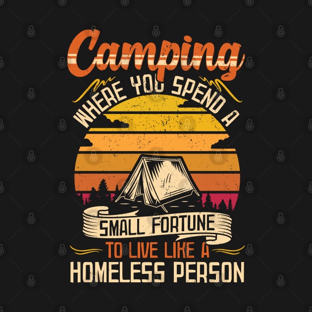 Camping where you spend a small fortune to live like a homeless person | Camper Gift Tent by Streetwear KKS